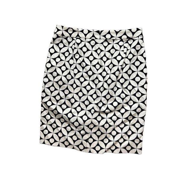 J crew NWT pencil skirt black and white size 4 msrp $85 - Picture 1 of 3